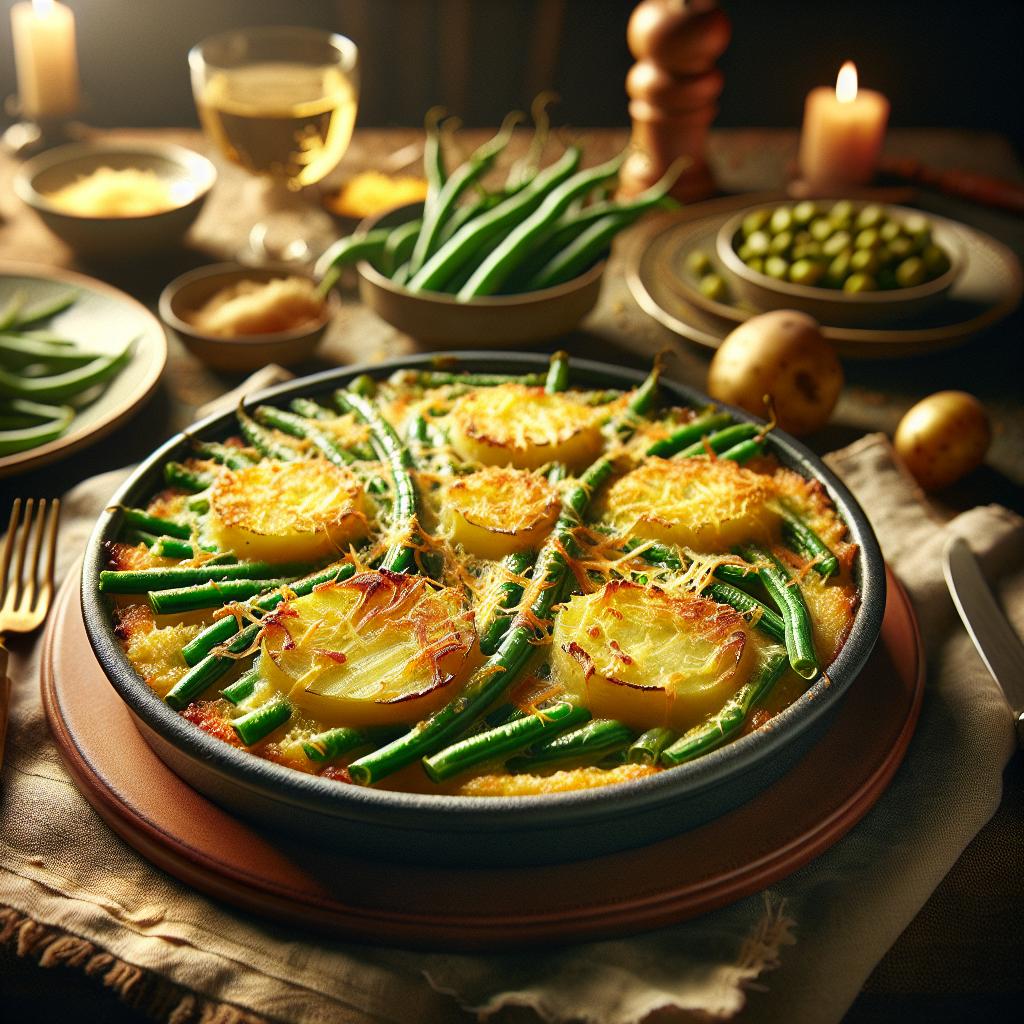 green bean potato gratin