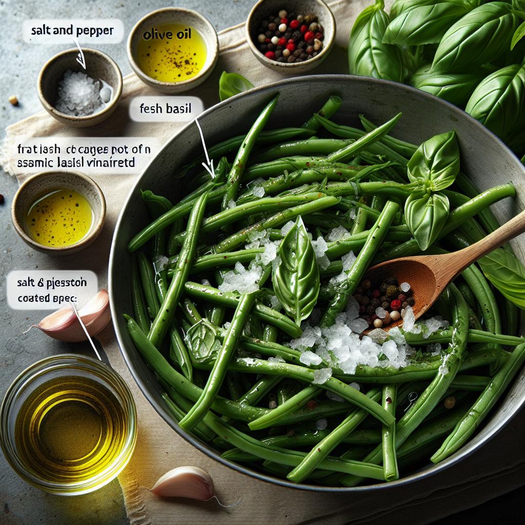 green bean salad with balsamic basil vinaigrette