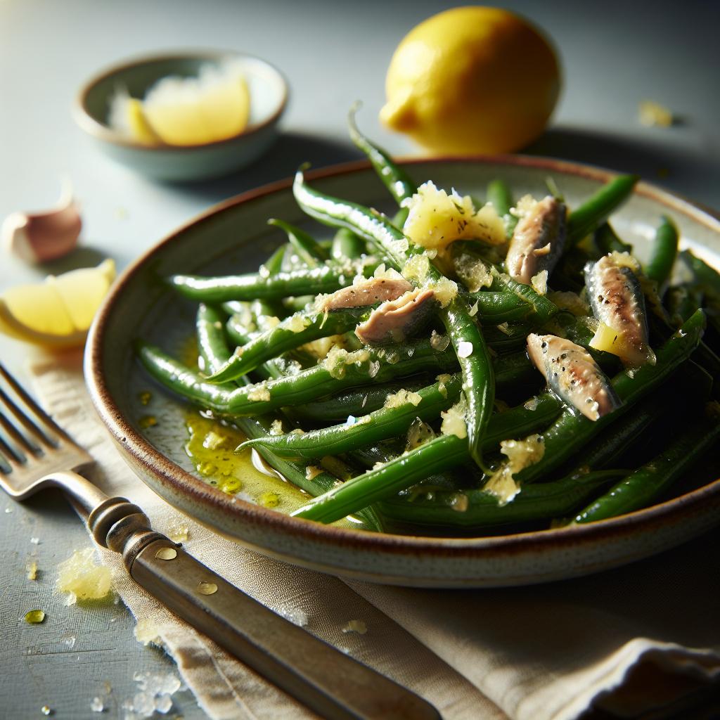 green beans with anchovy butter