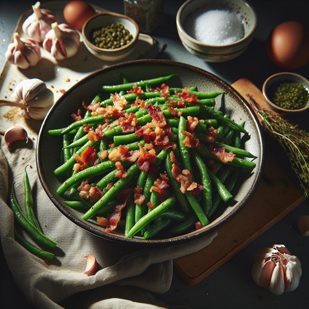 green beans with bacon