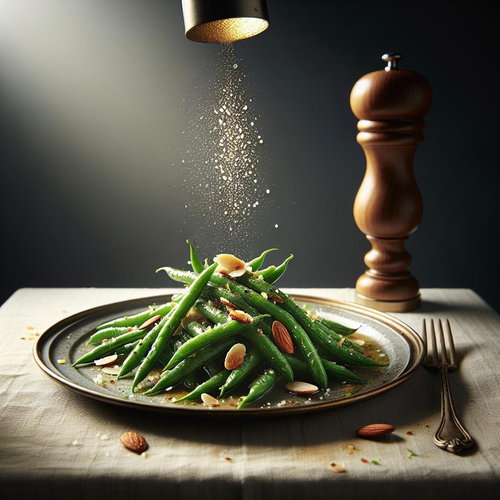 green beans with browned butter and almonds