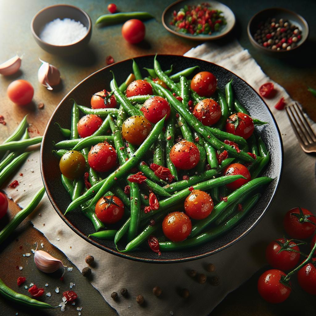 green beans with cherry tomatoes