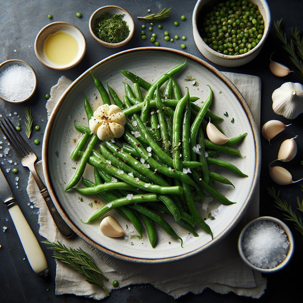 green beans with creamy tarragon sauce