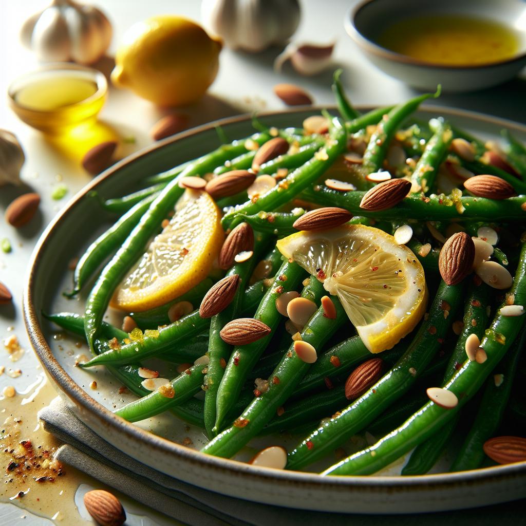 green beans with lemon and almonds