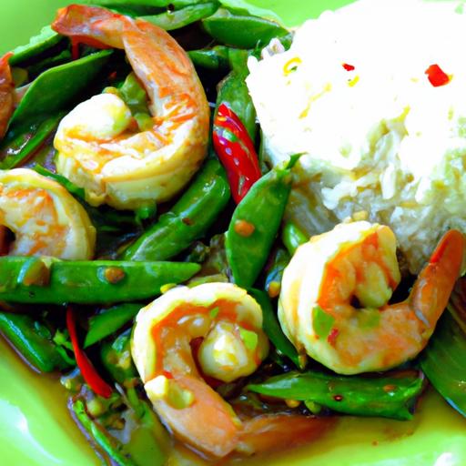 green curry shrimp stir fry