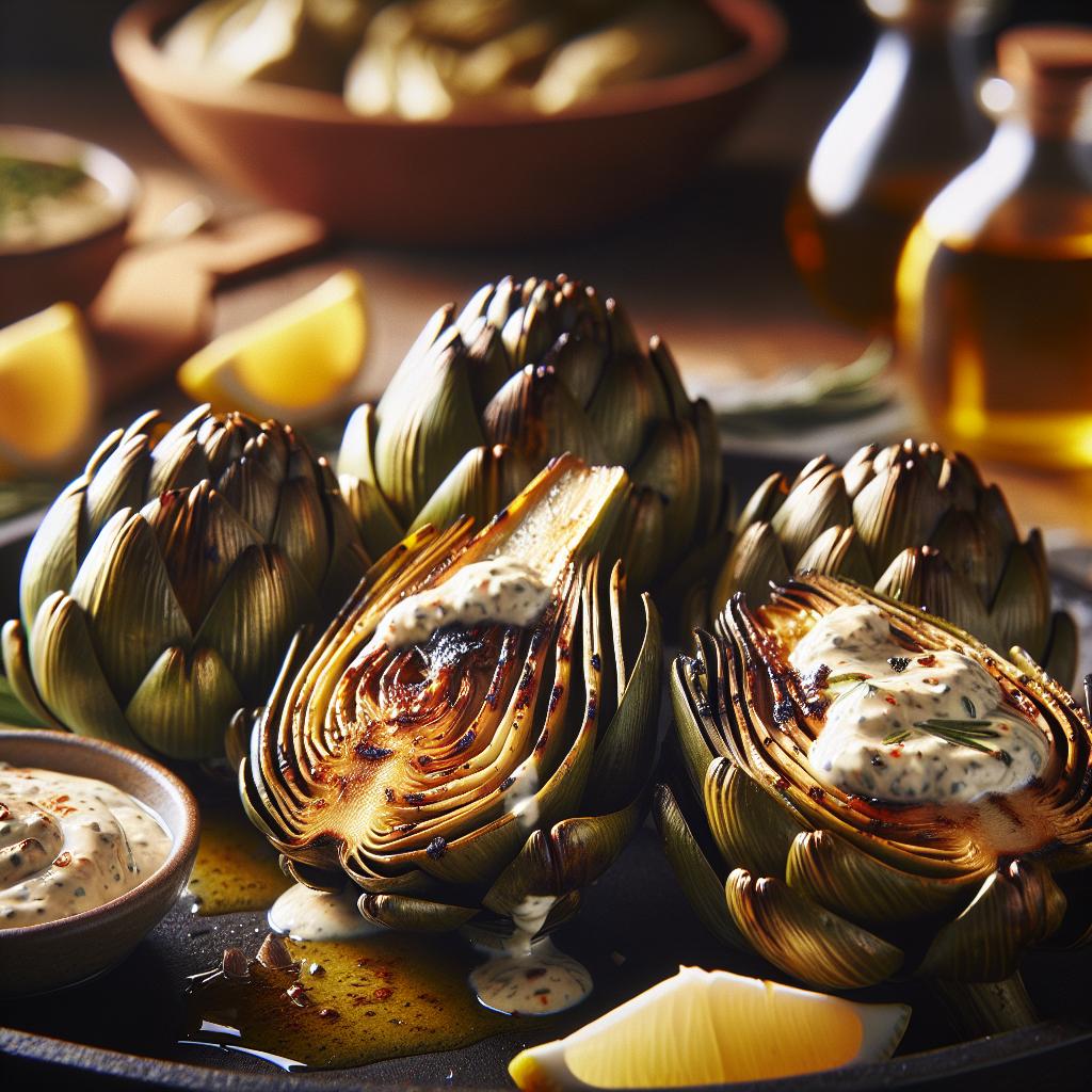 Grilled Artichokes with Aioli