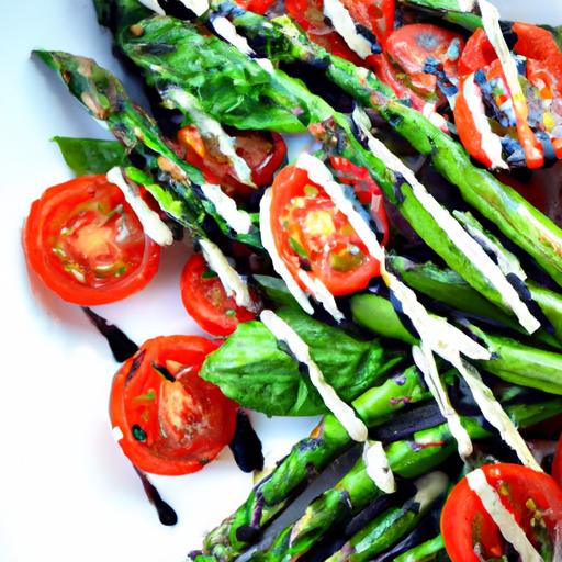 grilled asparagus and tomato salad