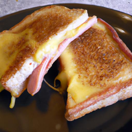 grilled cheese and ham sandwich