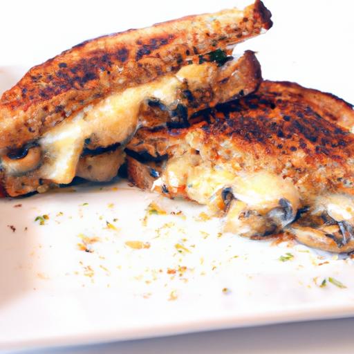 grilled cheese and mushroom sandwich