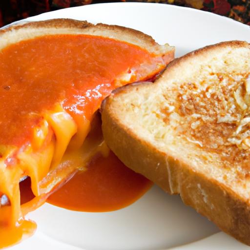 grilled cheese and tomato soup sandwich