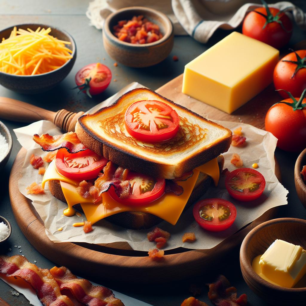 Grilled Cheese with Tomato and Bacon