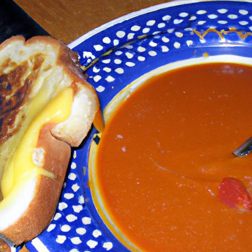 grilled cheese with tomato soup