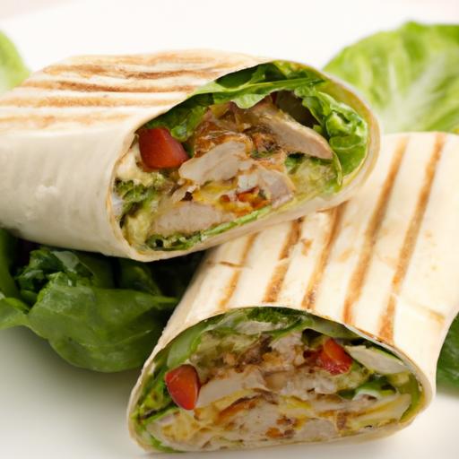 grilled chicken caesar wraps with parmesan