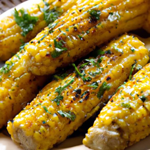 grilled corn on the cob with garlic butter