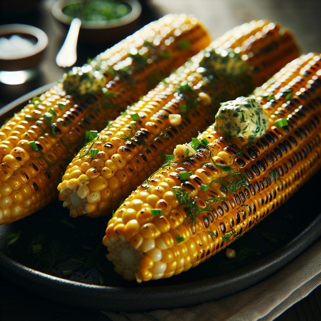 grilled corn on the cob with herb butter