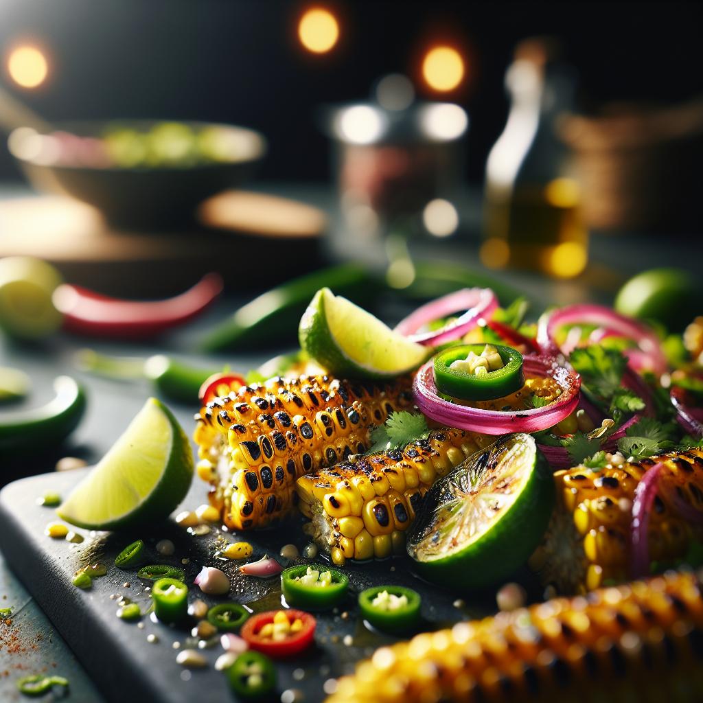 Grilled Corn Salad with Lime