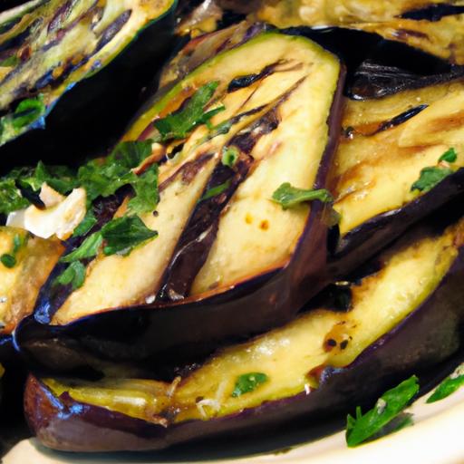 Grilled Eggplant with Garlic and Lemon