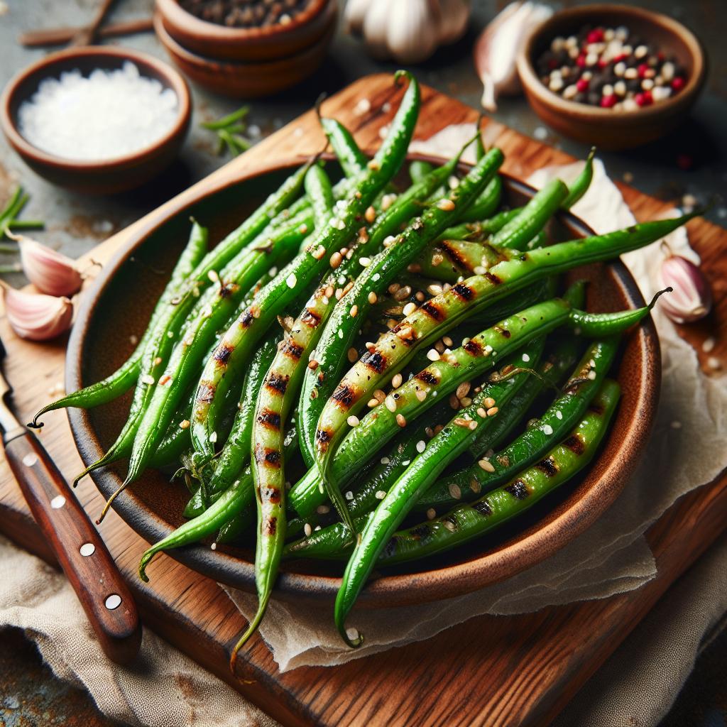 grilled green beans