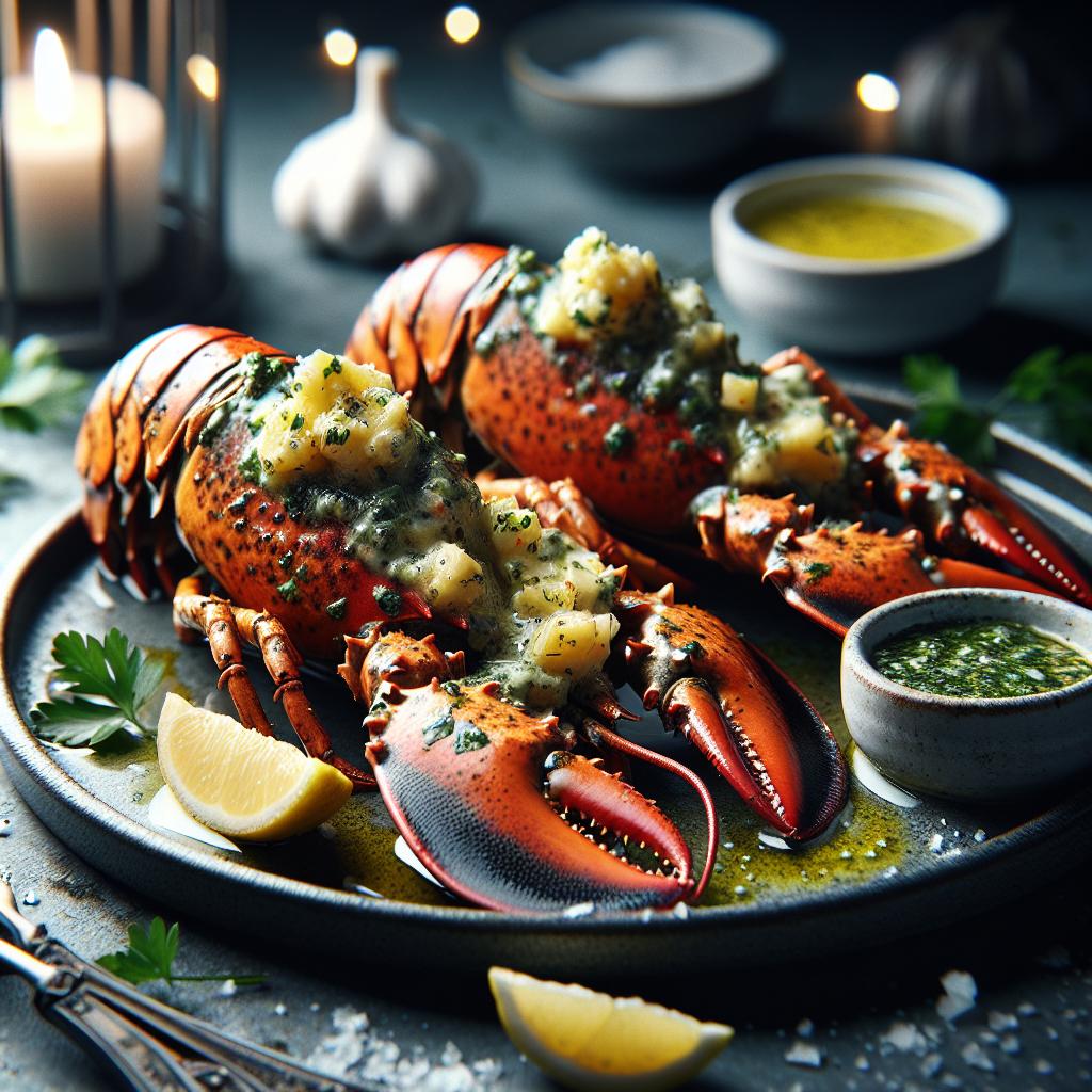 grilled lobster tails with herb butter