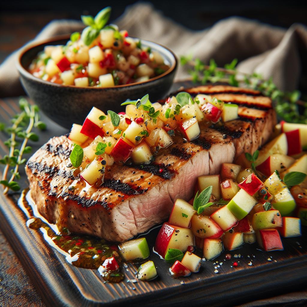 grilled pork tenderloin with apple salsa