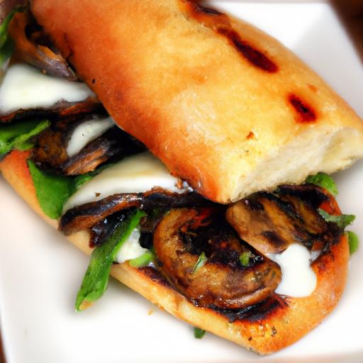 Grilled Portobello Mushroom and Basil Sandwich