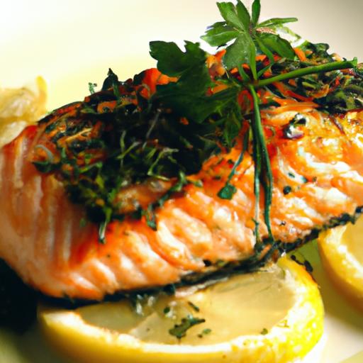 grilled salmon with herbs