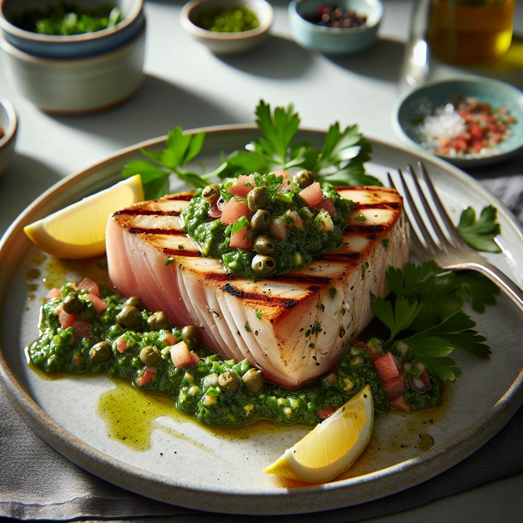 Grilled Swordfish with Salsa Verde