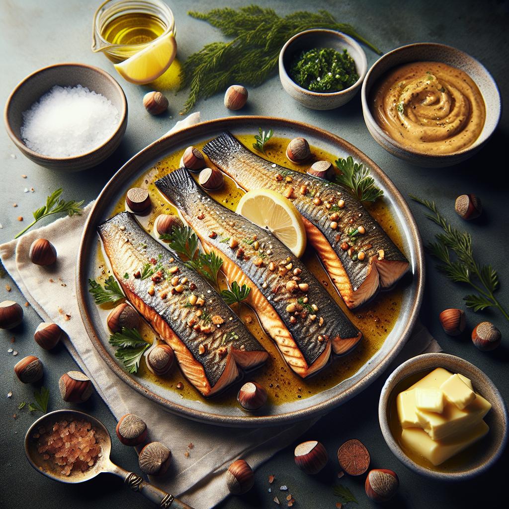 grilled trout with hazelnut brown butter