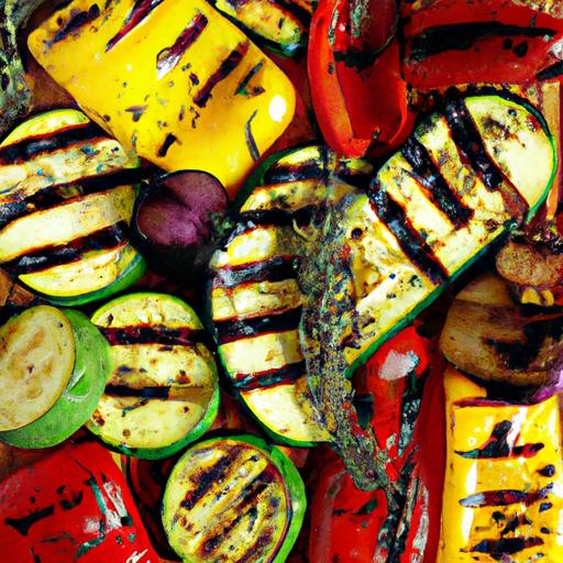 grilled vegetables with thyme and balsamic vinegar