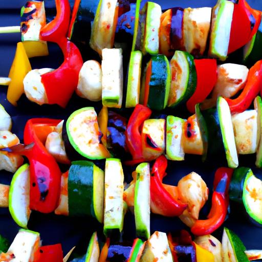 Grilled Veggie and Halloumi Skewers