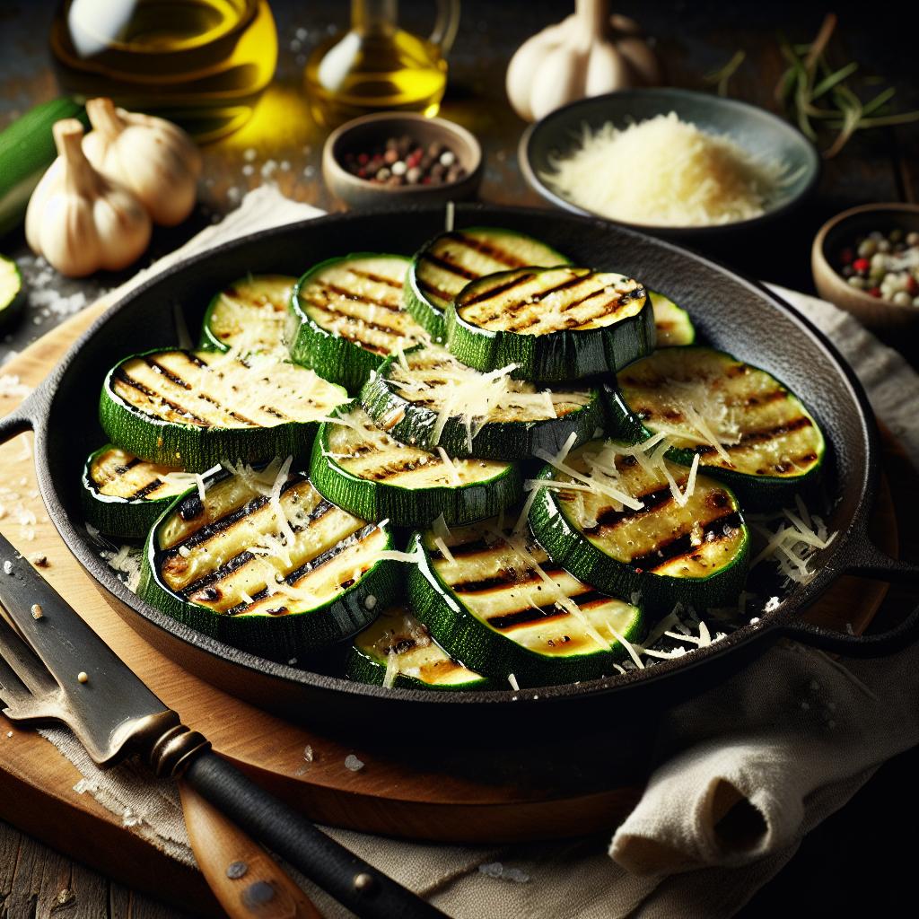 grilled zucchini with parmesan