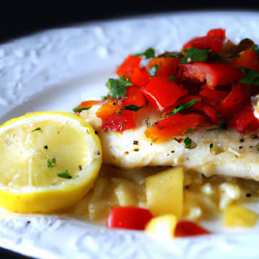 halibut and roasted red pepper relish