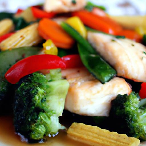 halibut and vegetable stir fry