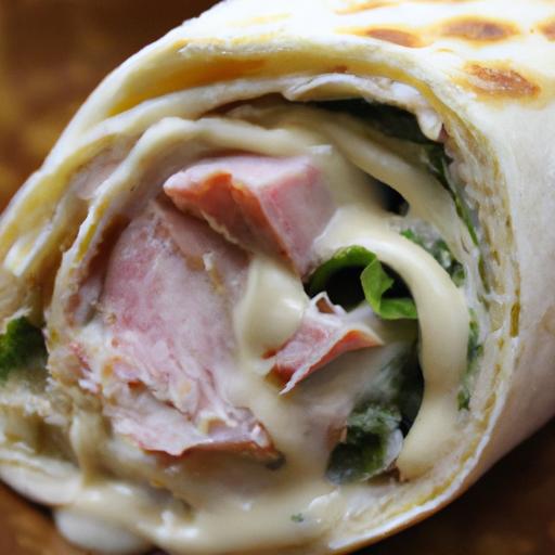 Ham and Swiss Burrito