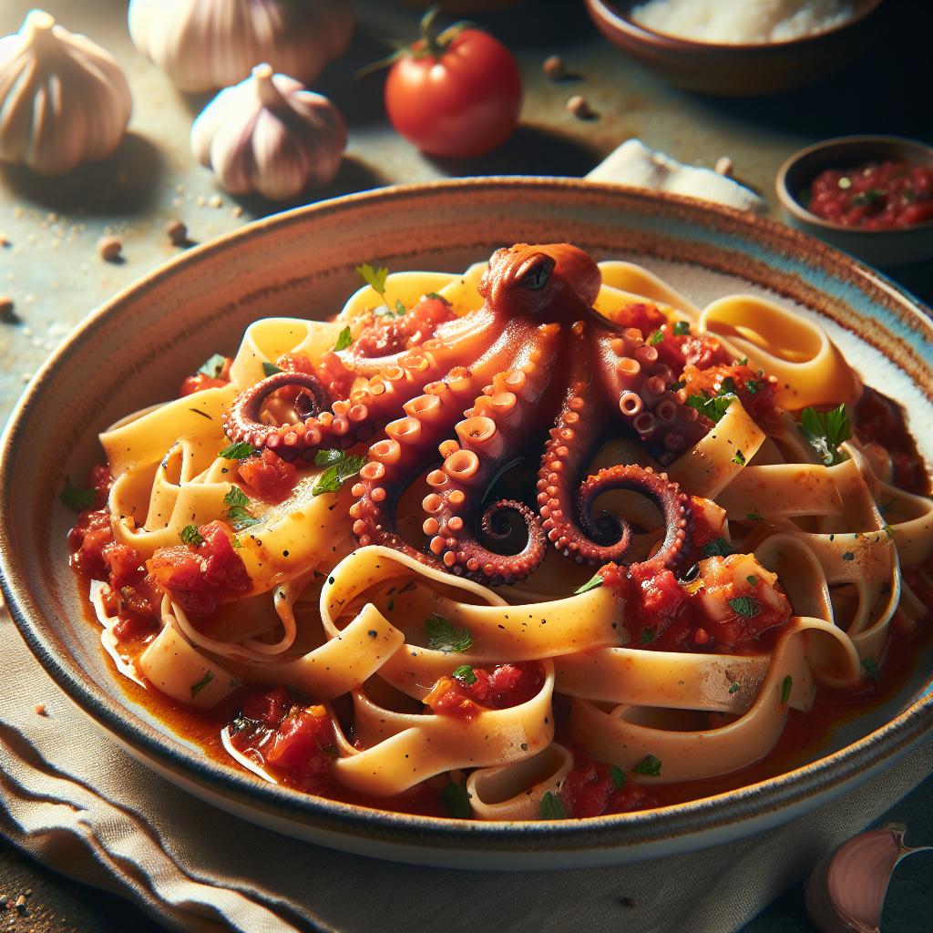 handmade pappardelle with braised octopus