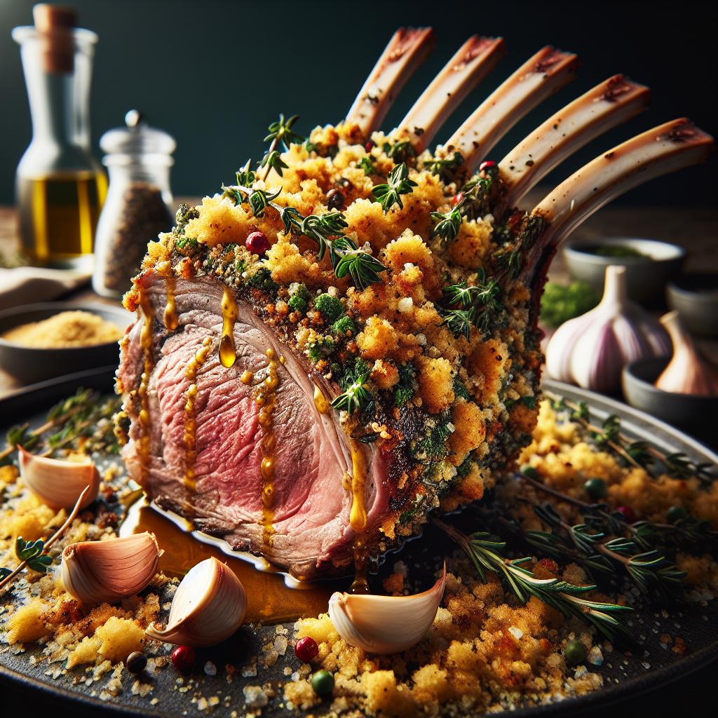 herb crusted rack of lamb