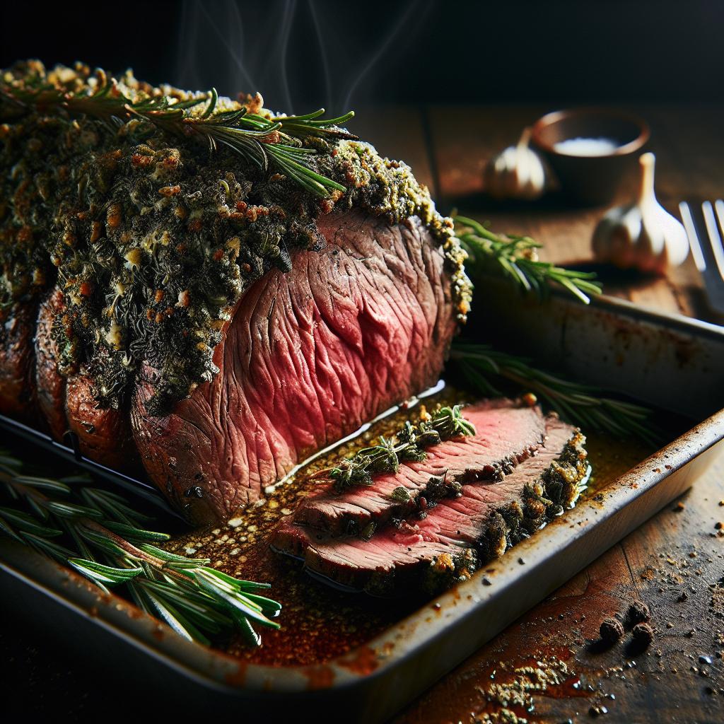 herb crusted roast beef