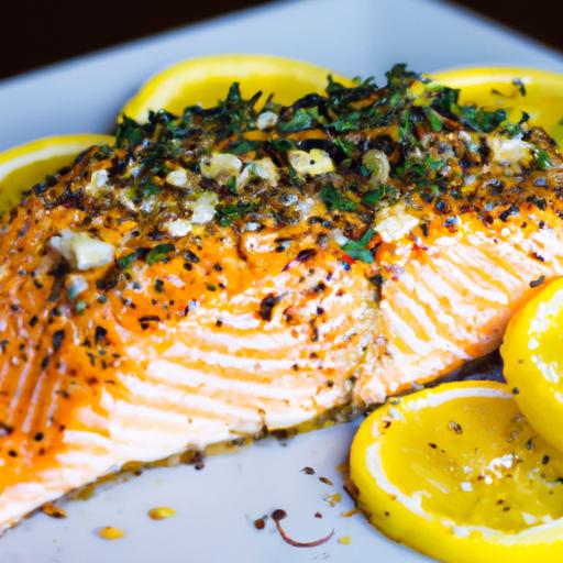 herb roasted salmon with thyme and lemon