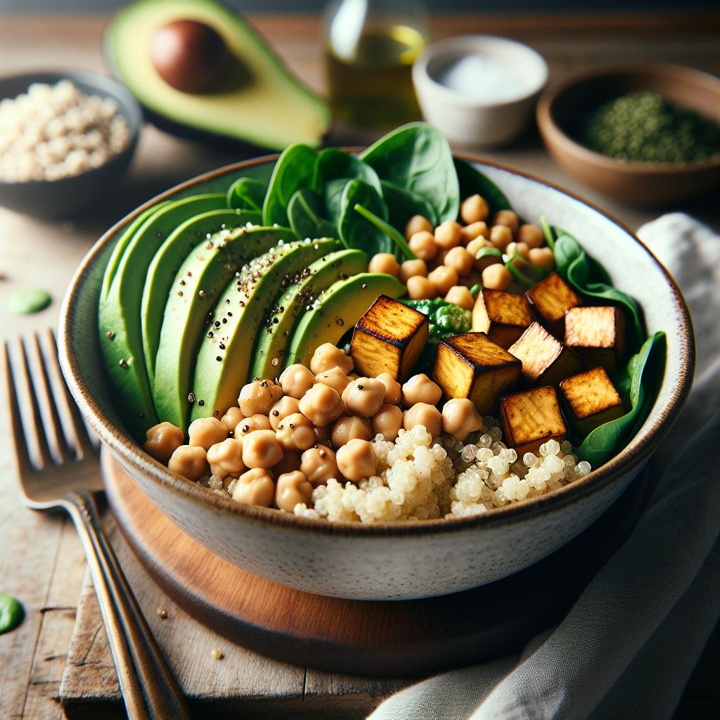 high protein vegan bowl