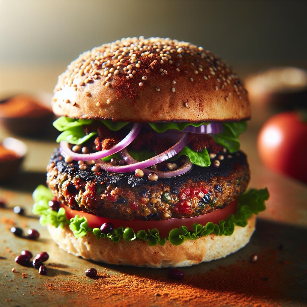 High Protein Vegan Burger