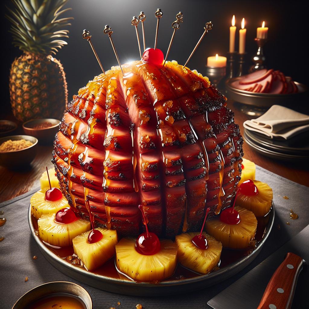 Honey Glazed Ham with Pineapple