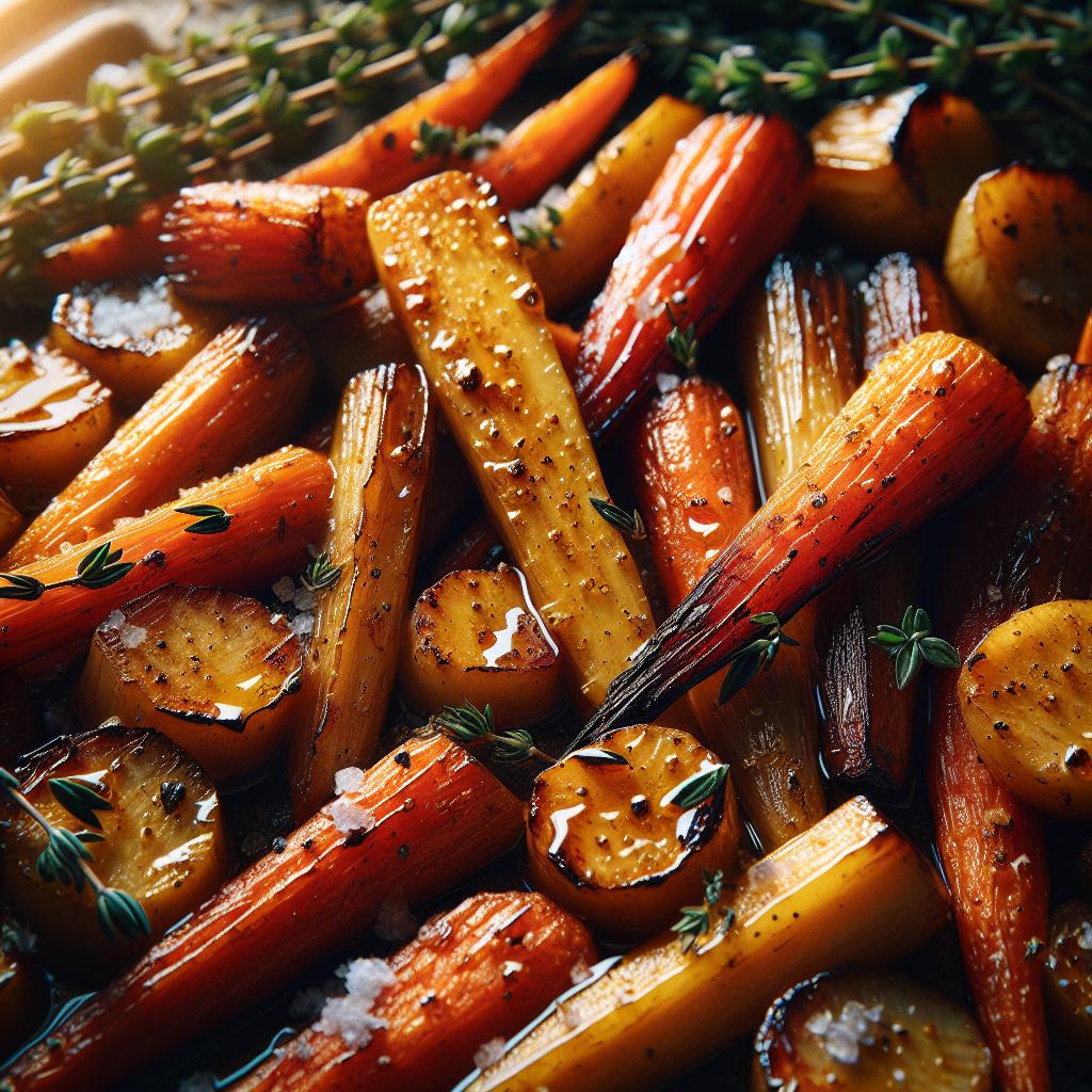 Honey Glazed Roasted Carrots and Parsnips