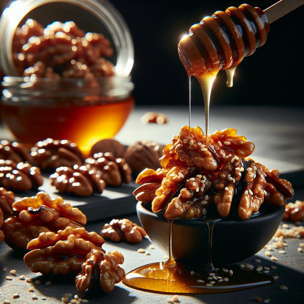 Honey Glazed Walnuts with Sesame