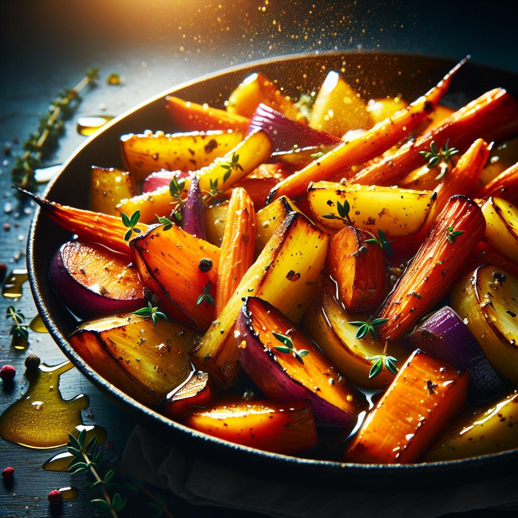 honey roasted root vegetables