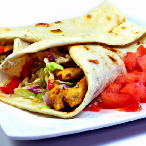 Indian Chicken Tandoori Naan Wrap