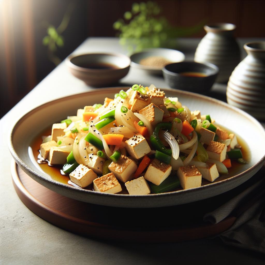 iri dofu (scrambled tofu with vegetables)