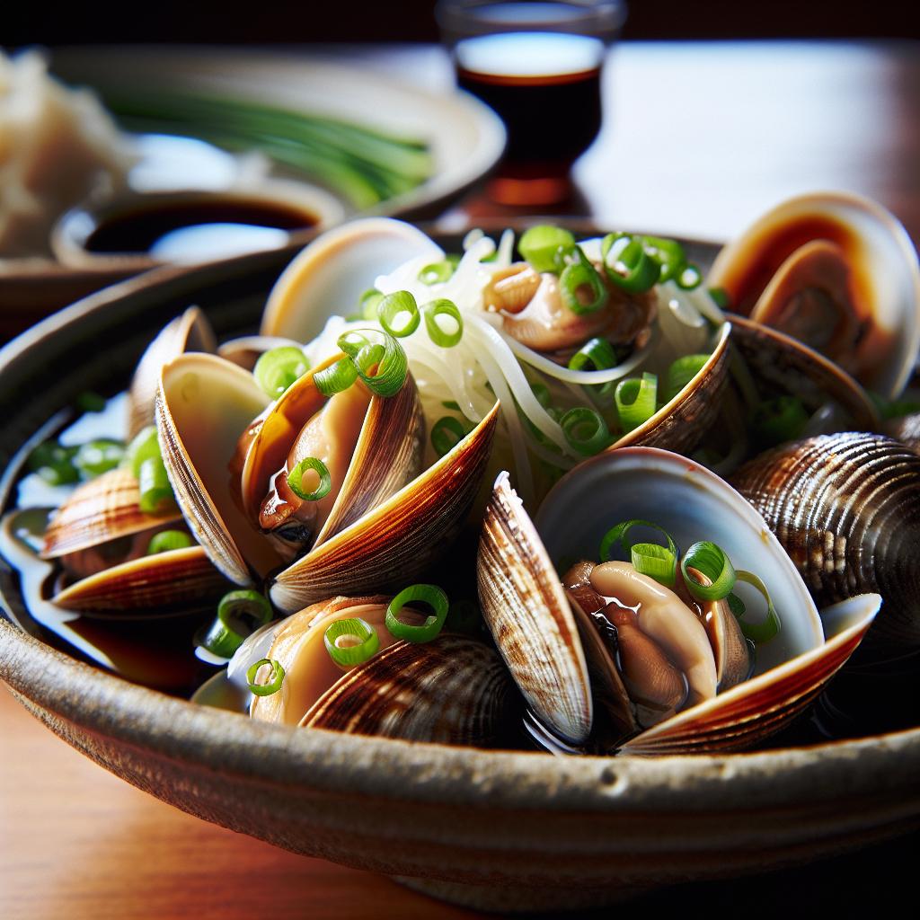 isojiman (steamed clams in sake)