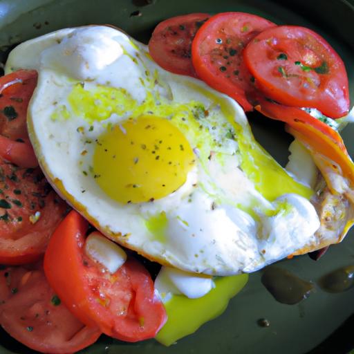 Italian Omelette with Tomato and Mozzarella