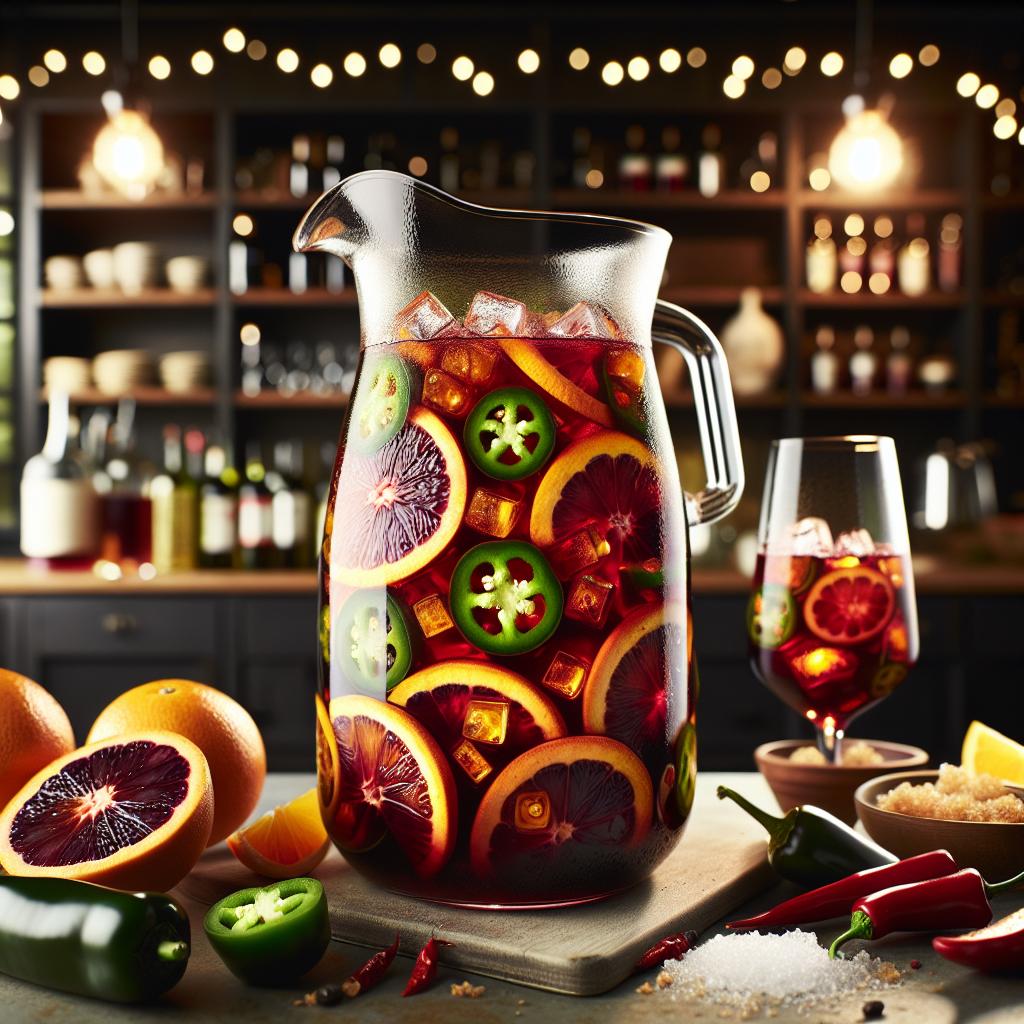 Jalapeño Blood Orange Sangria