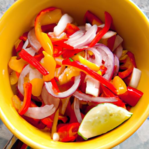 Jicama and Red Bell Pepper Salad